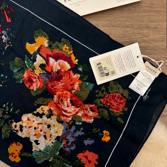 Sezane Augustin Scarf in Trianon print *BNWT* (100% organic cotton) - Picture 7 of 8